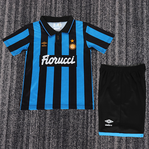 1992/1993 Retro Inter Milan Home Football Shirt Kids Size 1:1 Thai Quality