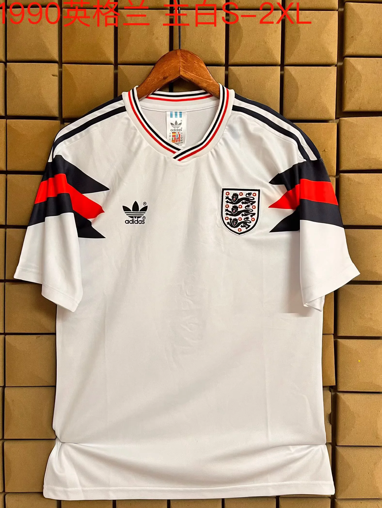 1990 Retro England Home Football Shirt 1:1 Thai Quality
