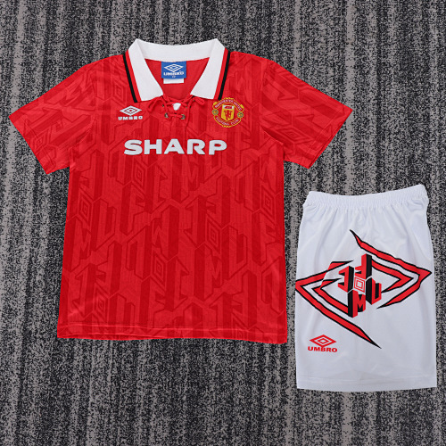1992/1994 Retro Manchester United Home Football Shirt Kids Size 1:1 Thai Quality
