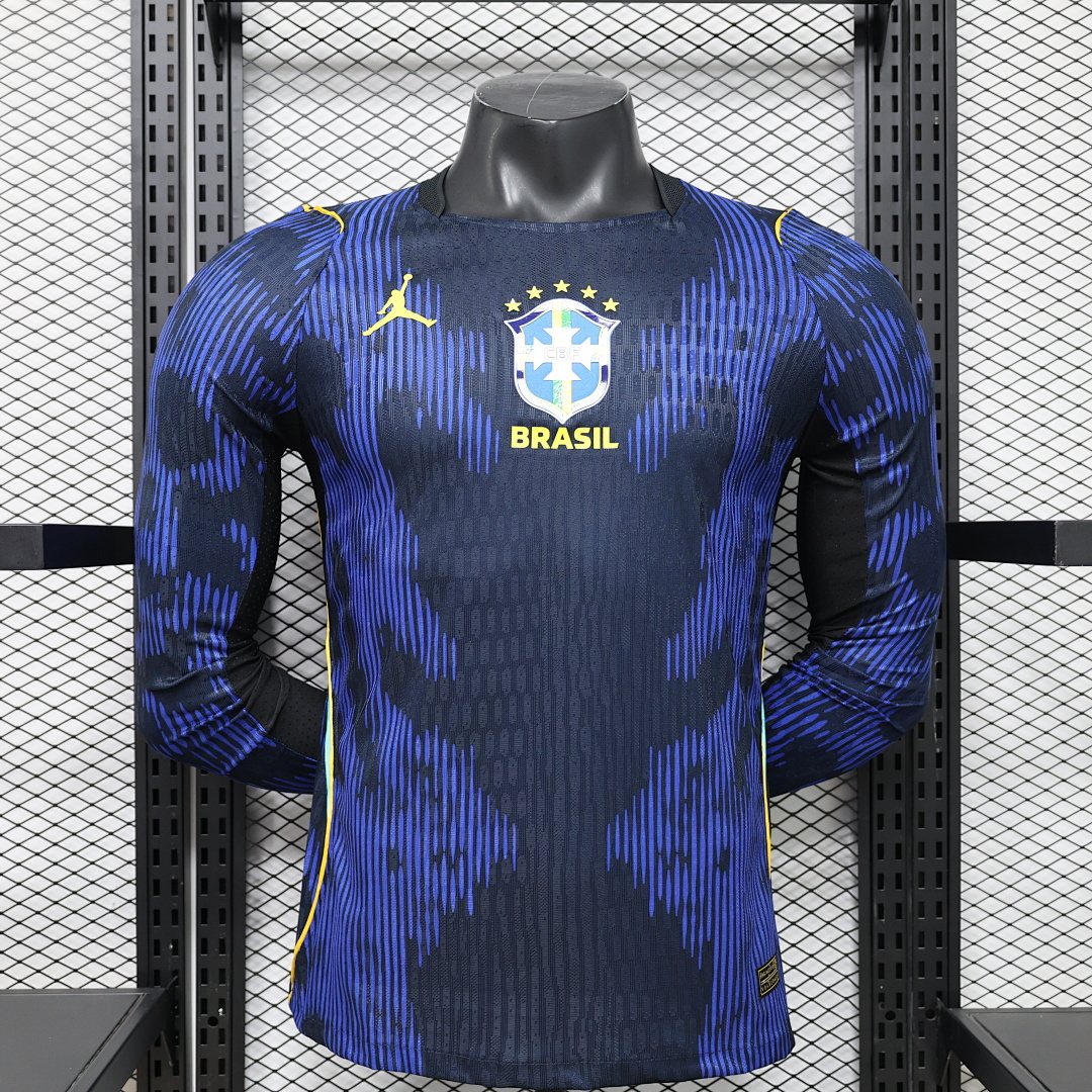 2026 Player Version Long Sleeve Brazil Away Football Shirt 1:1 Thai Quality